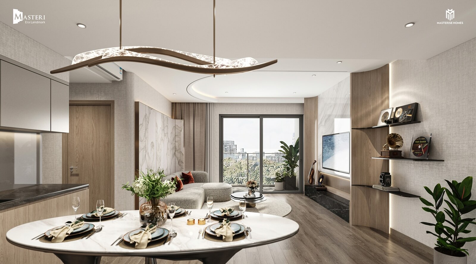 Phòng khách sang trọng căn hộ Masteri Era Landmark