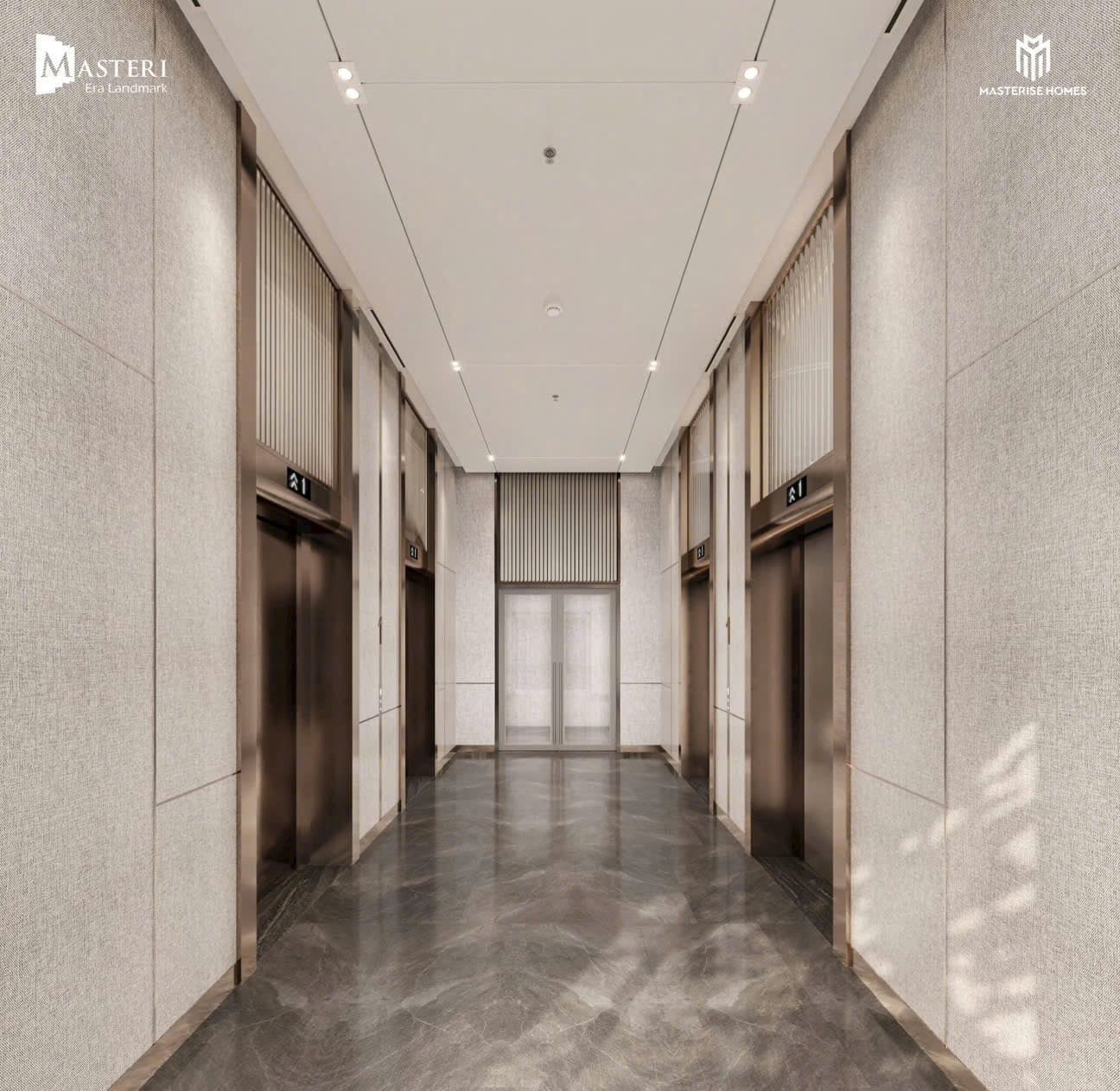Sảnh thang máy như khách sạn Masteri Era Landmark